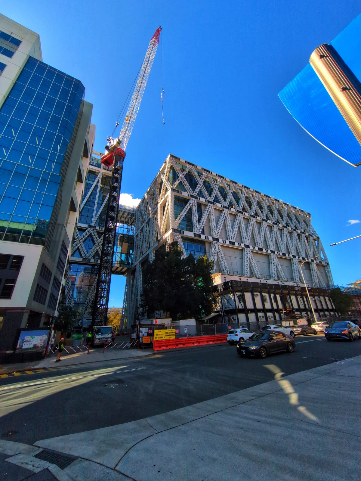A photo taken across the street from the Parramatta Museum construction site.
